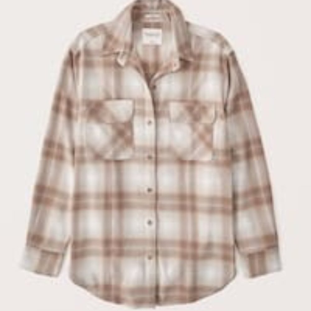 Abercrombie & Fitch Brown Plaid Button Down Shirt